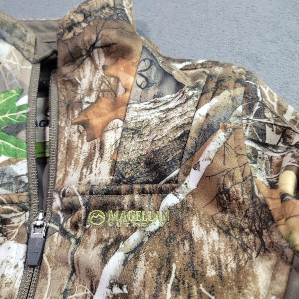 Magellan Outdoors Kid Realtree Edge Camo Waterproof Softshell Jacket XS Full Zip